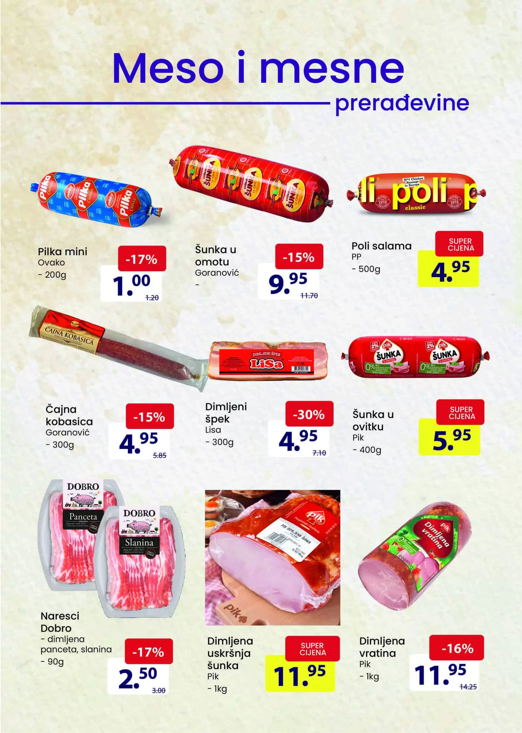 Fis katalog prehrane i hemije donosi nam super snizenje hrane i kucne hemije!