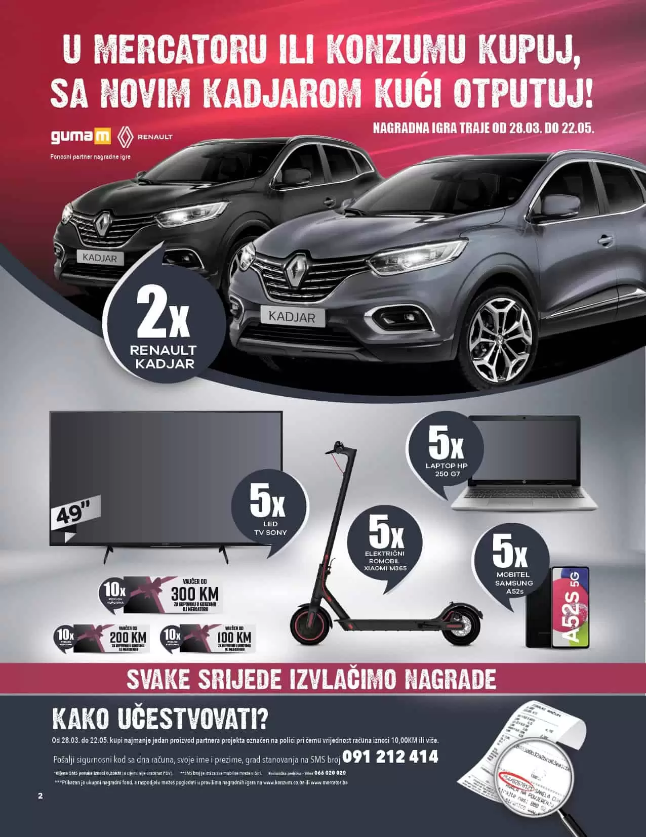 Konzum akcijski katalog donosi nam: U Mercatoru ili Konzumu kupuj, sa novi KADJAROM kući otputuj! 