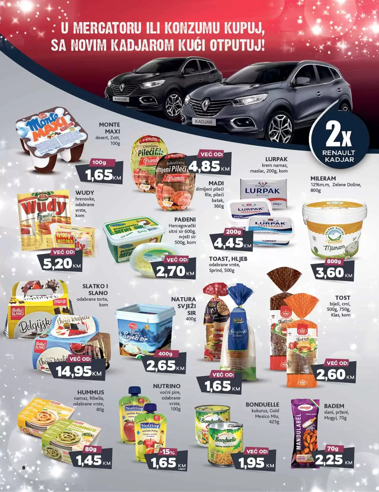 Konzum akcijski katalog donosi nam: U Mercatoru ili Konzumu kupuj, sa novi KADJAROM kući otputuj! 