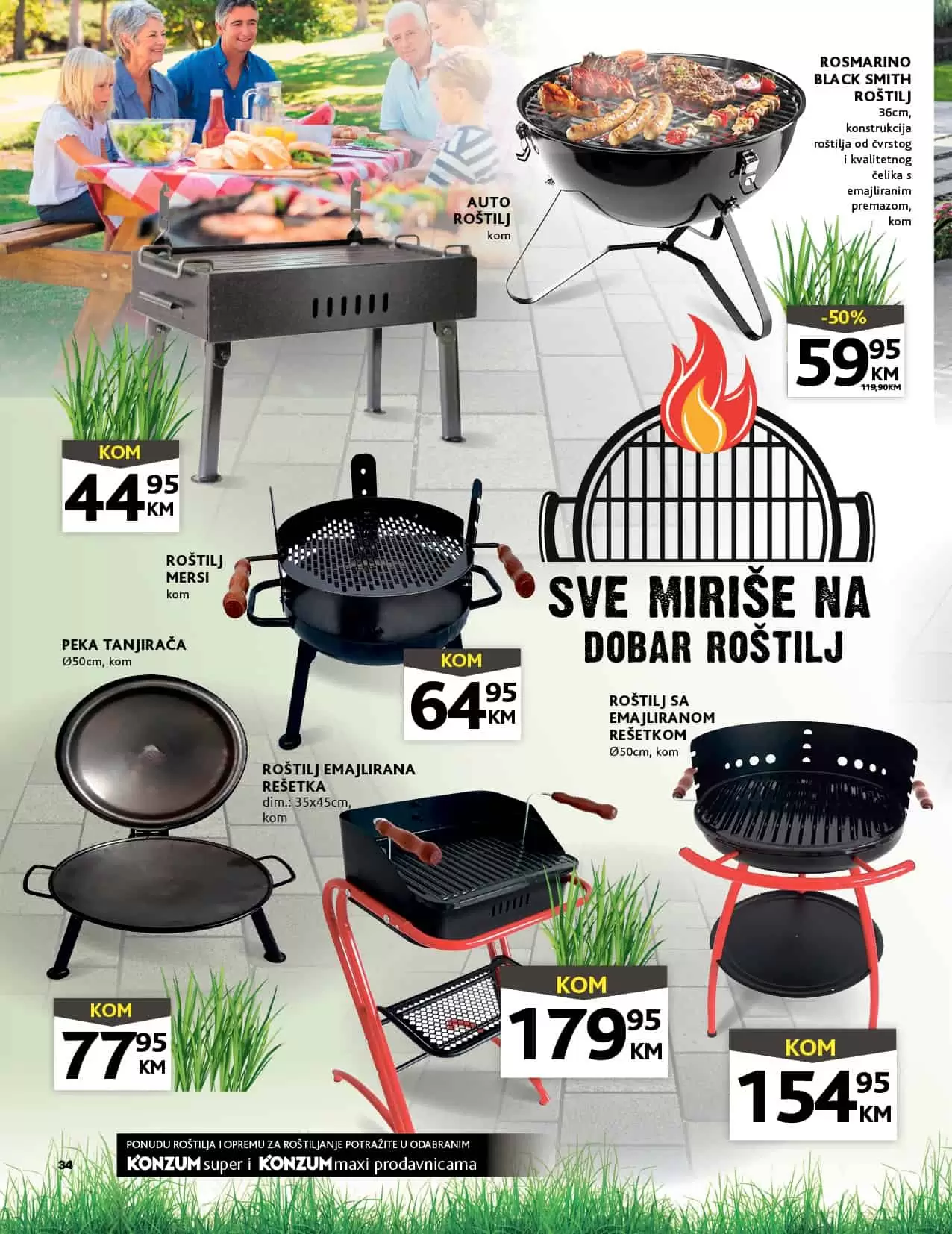 Sve miriše na dobar roštilj! U Konzumu pronadjite roštilje uz uštedu i do 50%!