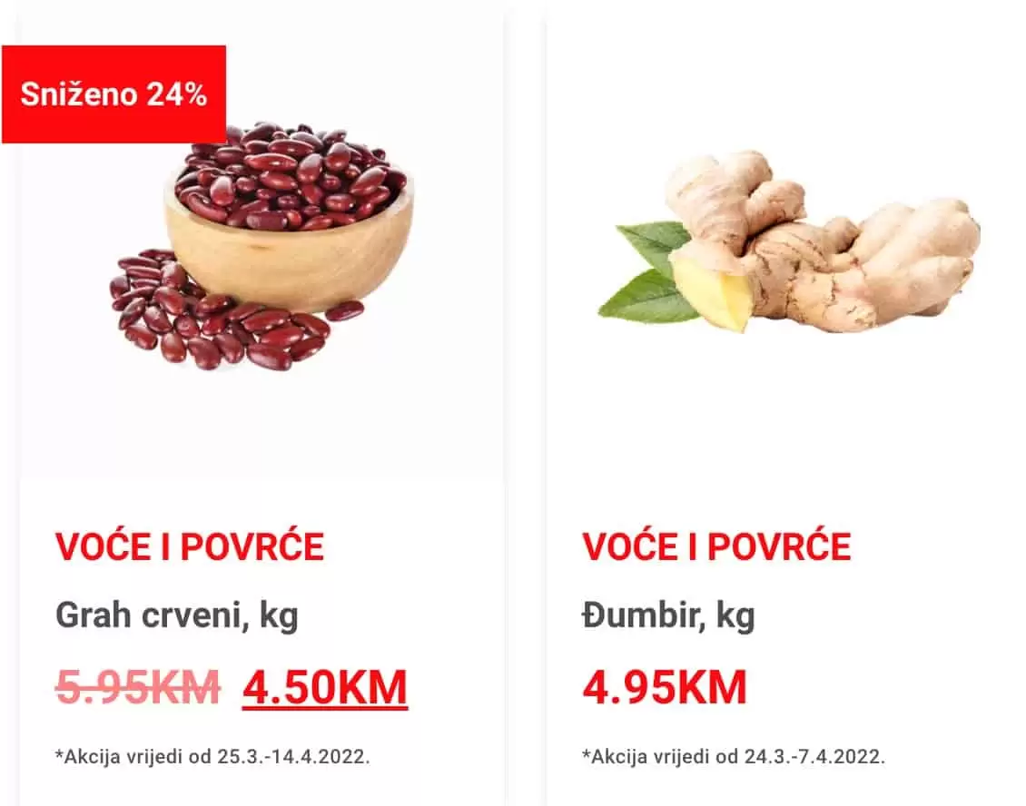 Bingo nam donosi akcijske cijene djubria i crvenog graha