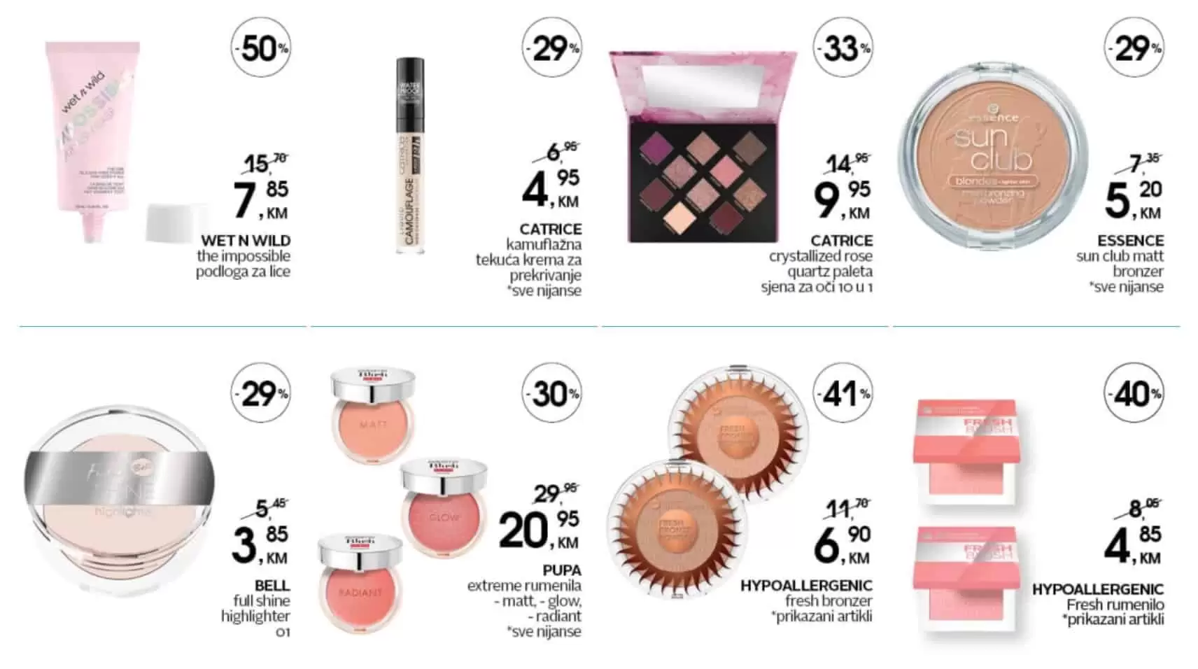 Samo u petak u cm cosmetic marketu očekuje vas popust i do 50% na odabrani asortiman.