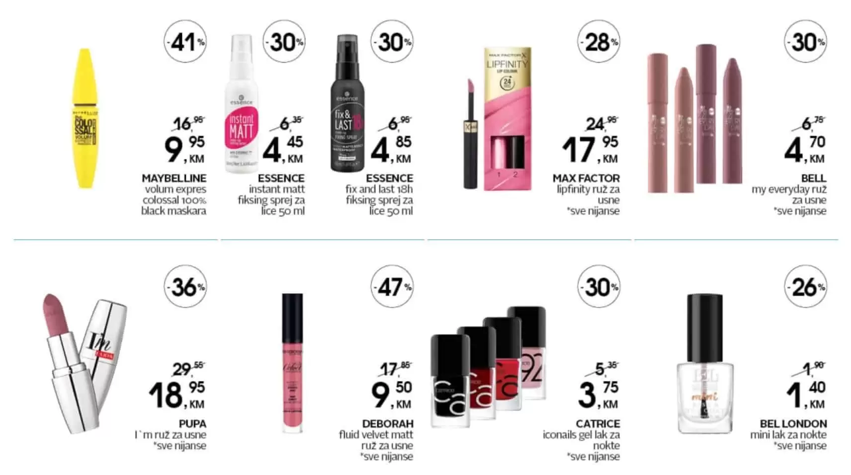 Samo u petak u cm cosmetic marketu očekuje vas popust i do 50% na odabrani asortiman.