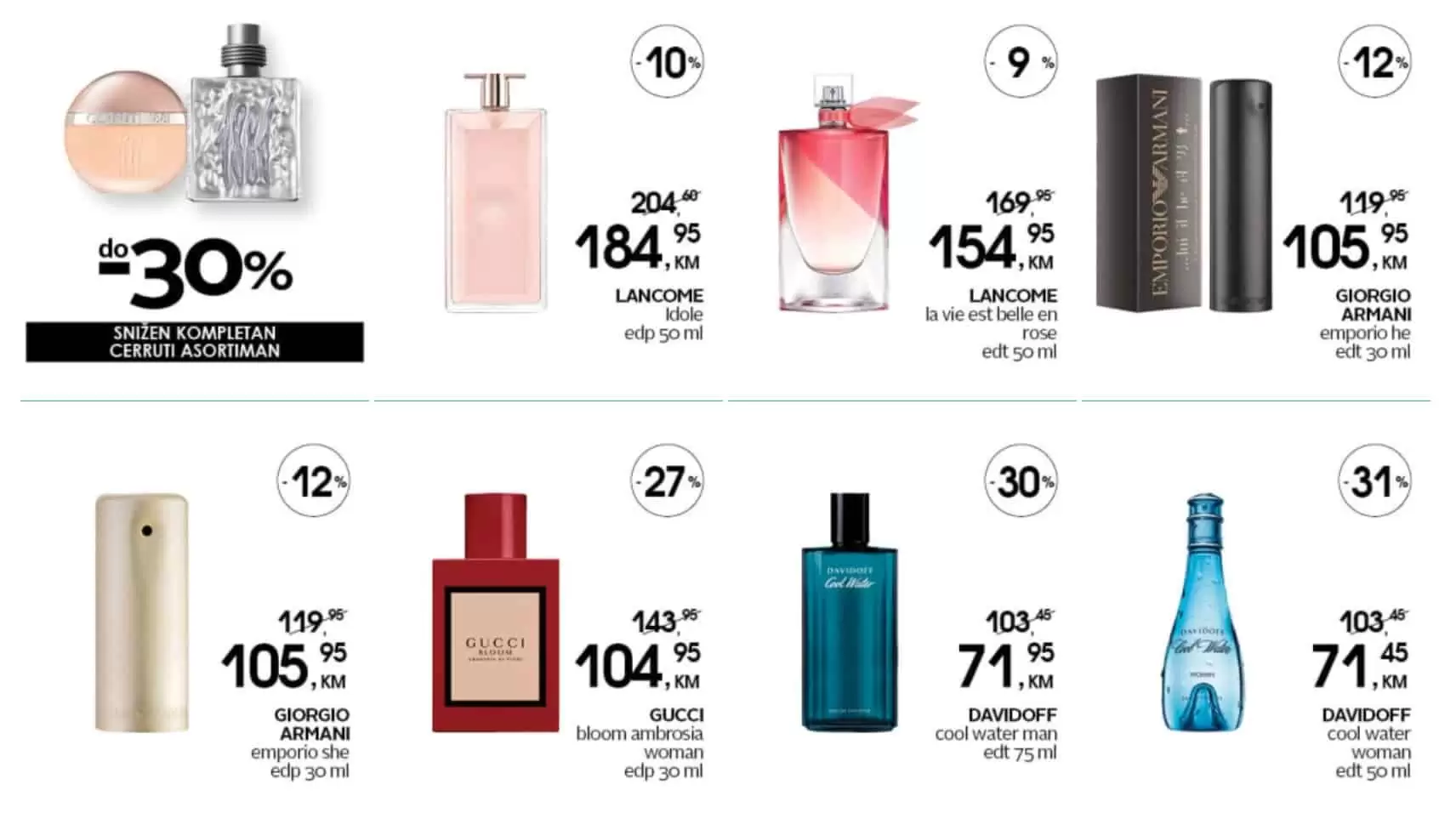 Samo u petak u cm cosmetic marketu očekuje vas popust i do 50% na odabrani asortiman.