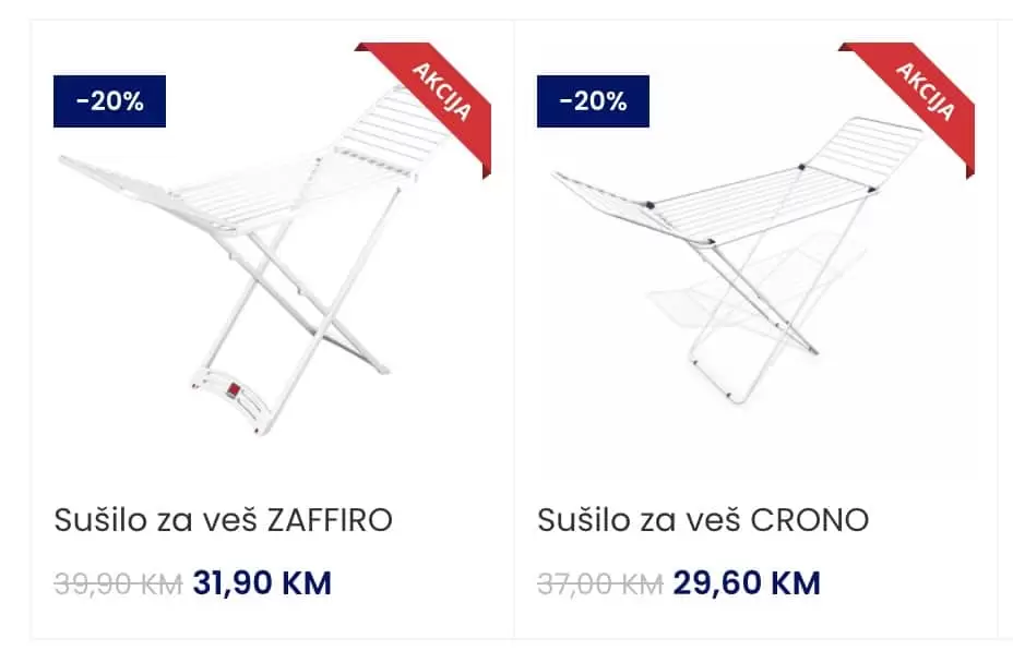 U nastavku pogledajte akcijske cijene sušila za veš u Fis prodajnim centrima!