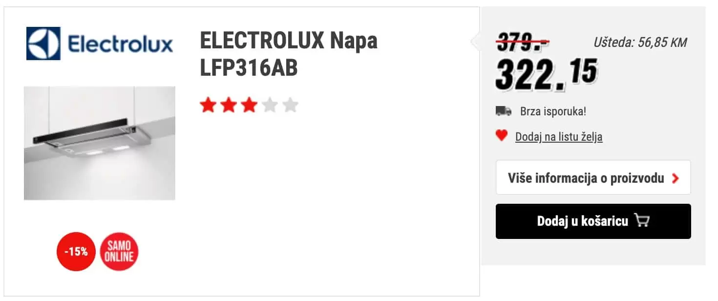 ELECTROLUX Napa LFP316AB