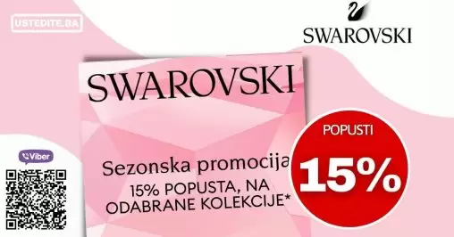 Swarovski sezonska promocija donosi na 15% popusta na odabrane kolekcije nakita! Obraduj sebe ili svoje voljene prelijepim nakitom!