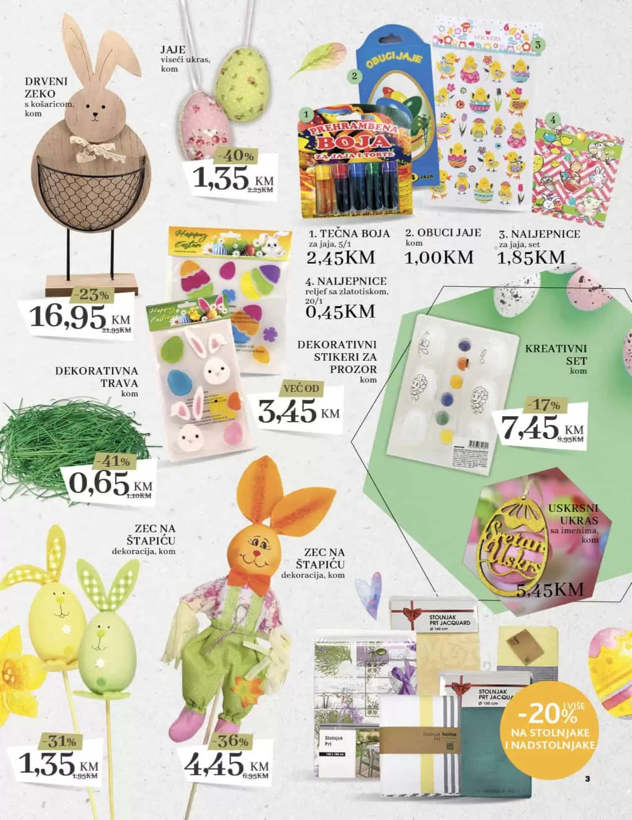 Konzum tematski katalog donosi na popuste i do 50%! Uskrs, kuhinjski pribor i posudje, donji veš, tekstil bicikla, romobli,..