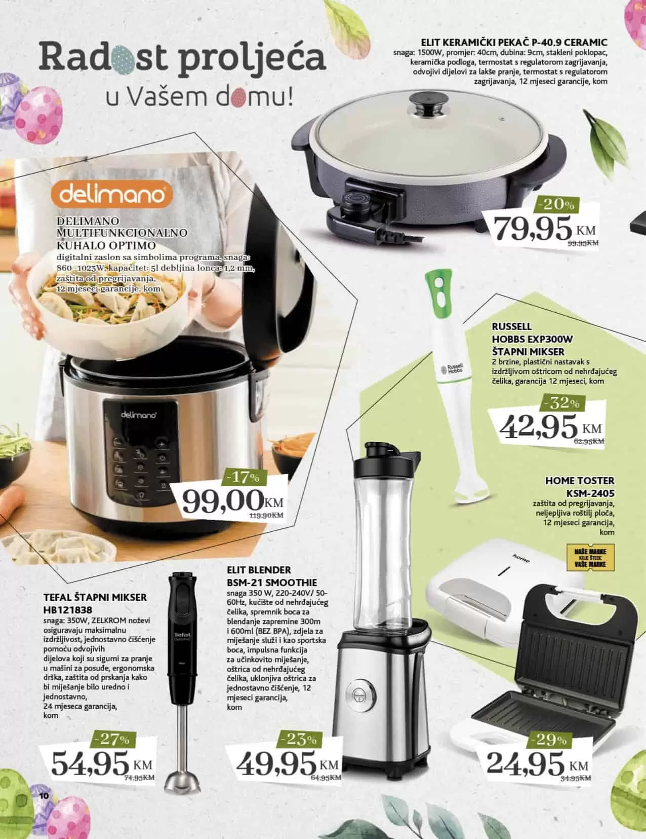 Konzum tematski katalog donosi na popuste i do 50%! Uskrs, kuhinjski pribor i posudje, donji veš, tekstil bicikla, romobli,..