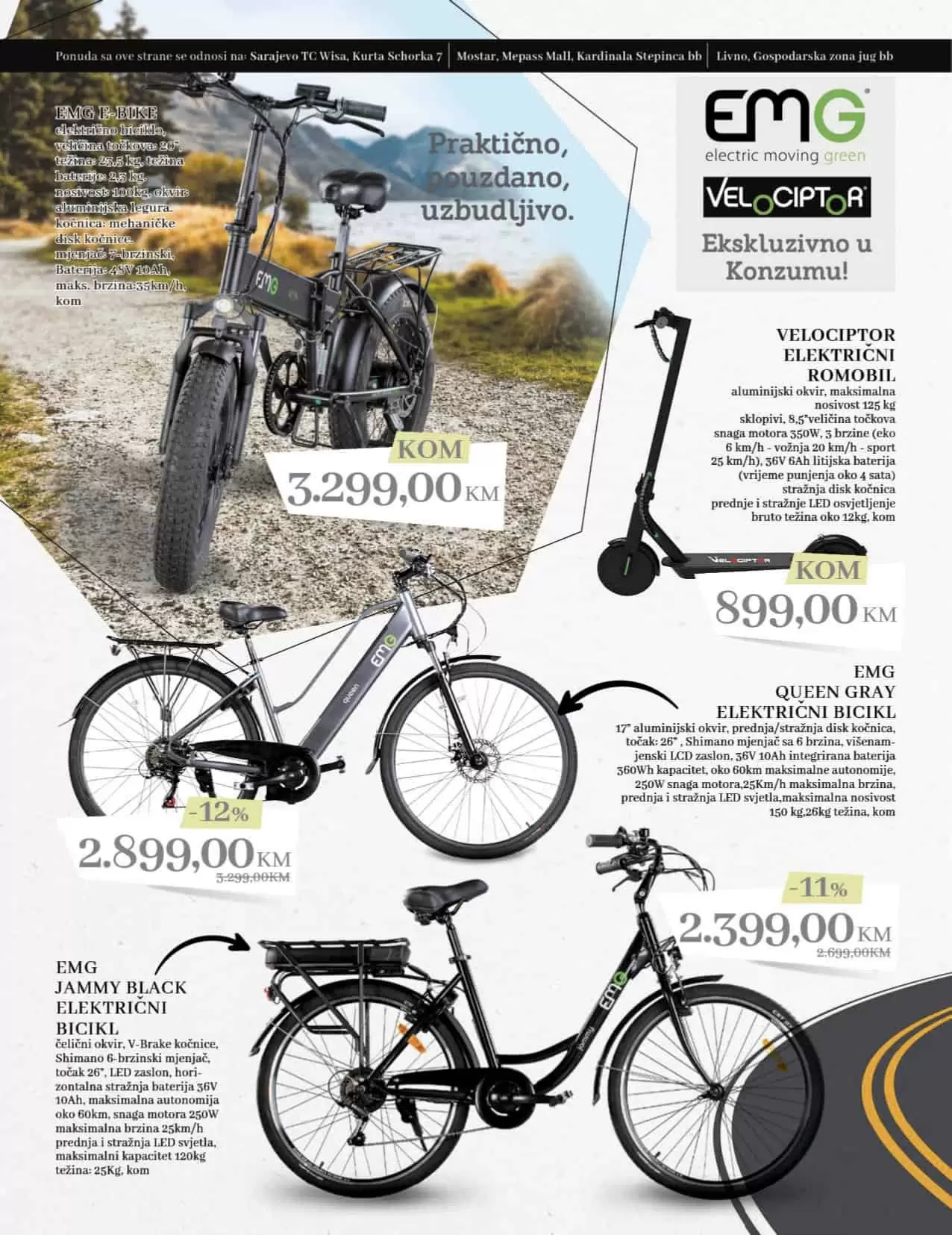 Konzum tematski katalog donosi na popuste i do 50%! Uskrs, kuhinjski pribor i posudje, donji veš, tekstil bicikla, romobli,..