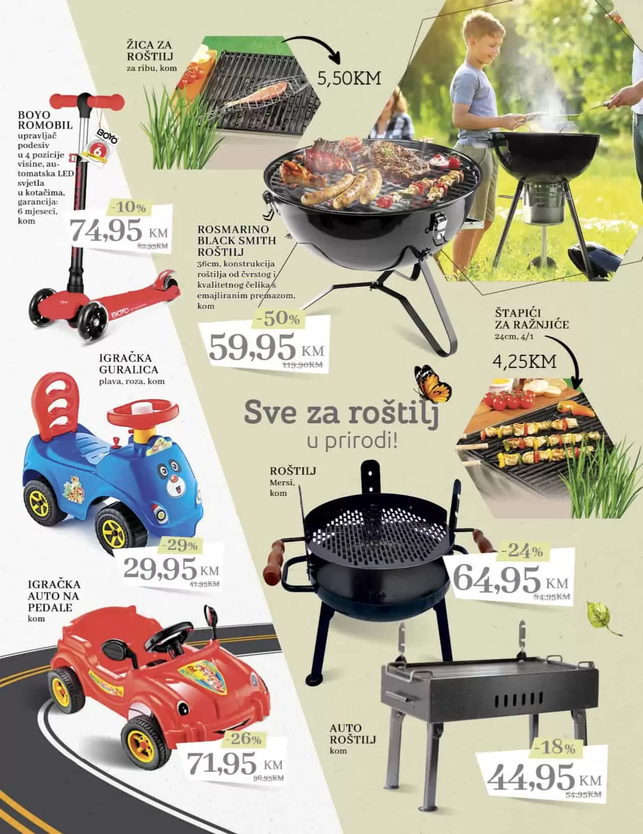 Konzum tematski katalog donosi na popuste i do 50%! Uskrs, kuhinjski pribor i posudje, donji veš, tekstil bicikla, romobli,..