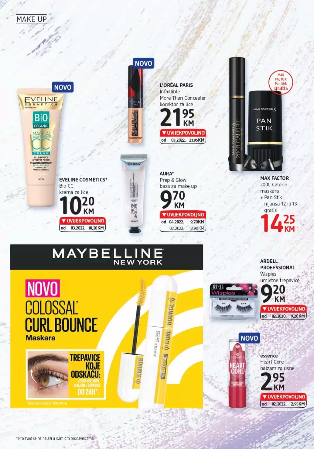 NOVI dm Katalog donosi nam UVIJEKPOVOLJNO cijene. u dm prodavnicama pronadjite make up, proizvode za njegu i ljepotu, BIO proizvode, pelene za bebe i još mnogo toga po akcijskim cijenama!