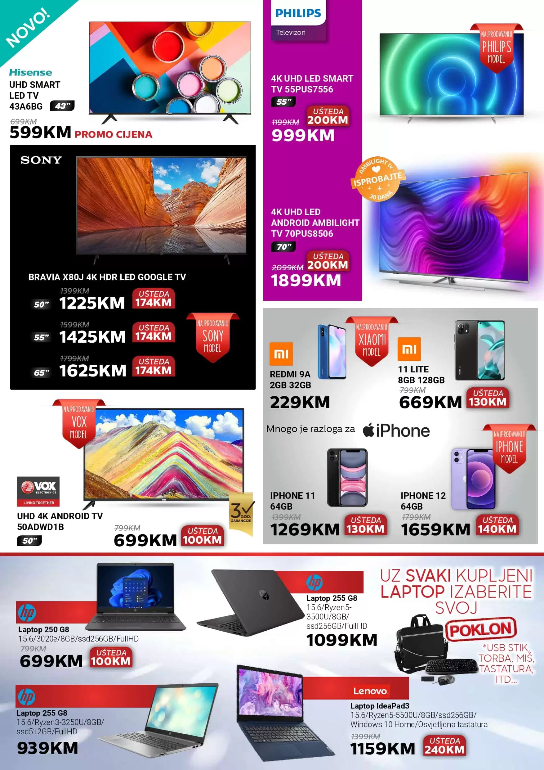 Domod katalog donosi nam supeer sniženje tehnike, bicikala, bijele i ugradbene tehnike!