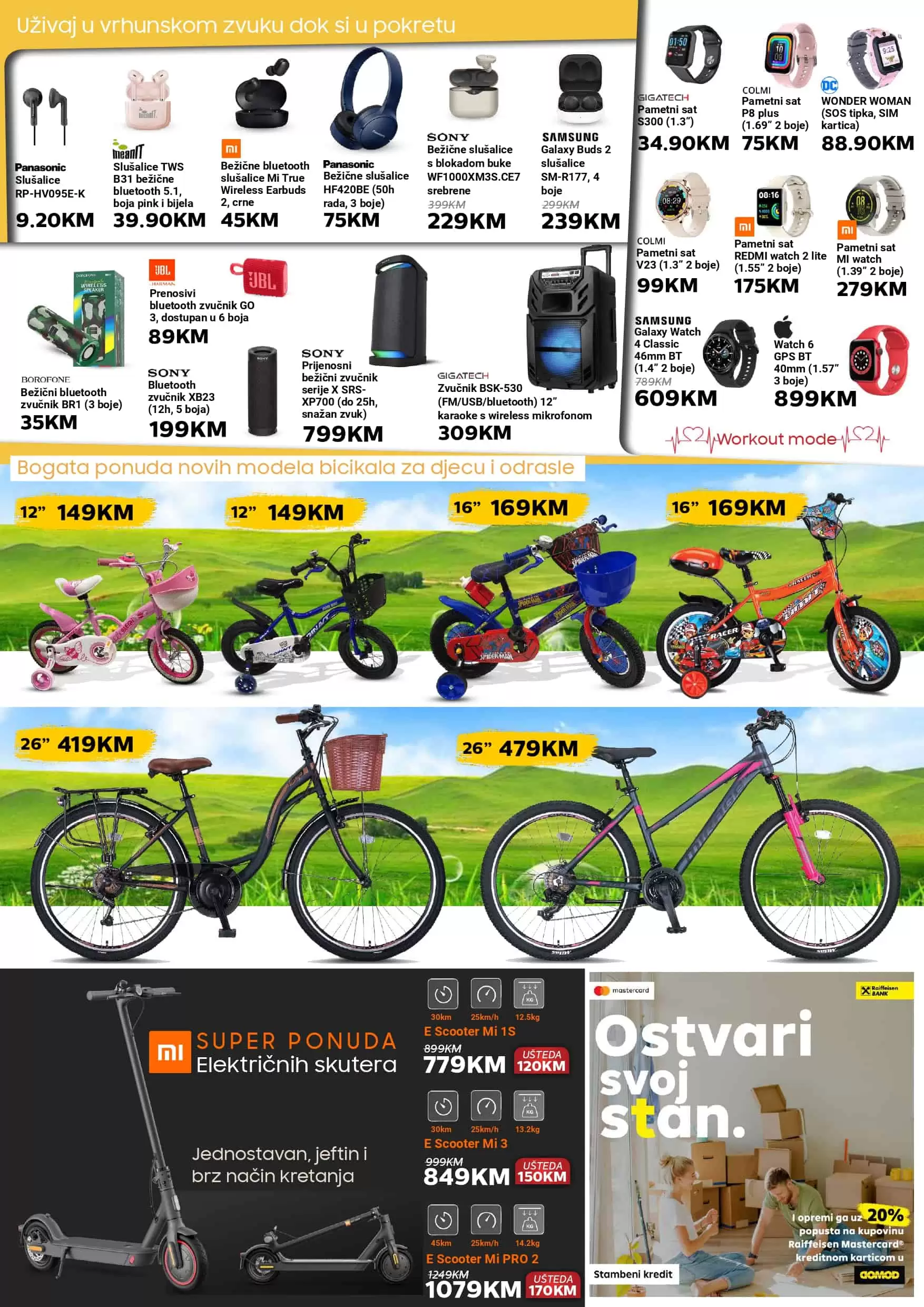 Domod katalog donosi nam supeer sniženje tehnike, bicikala, bijele i ugradbene tehnike!