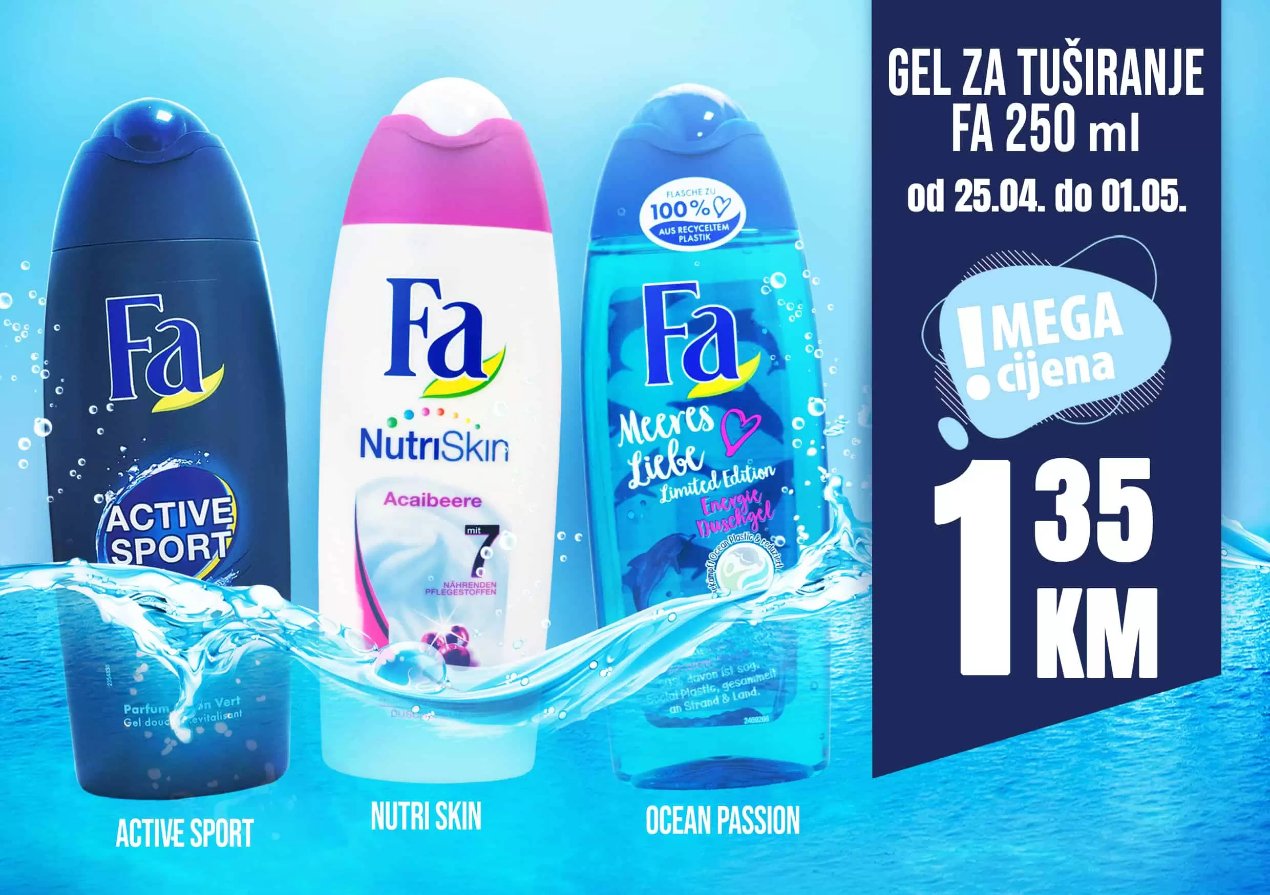 ➡️ Gel za tuširanje FA 250 ml ➡️  Za osjećaj čistoće i ugode od glave do pete 👌 Vaš MEGA Diskont 🙂