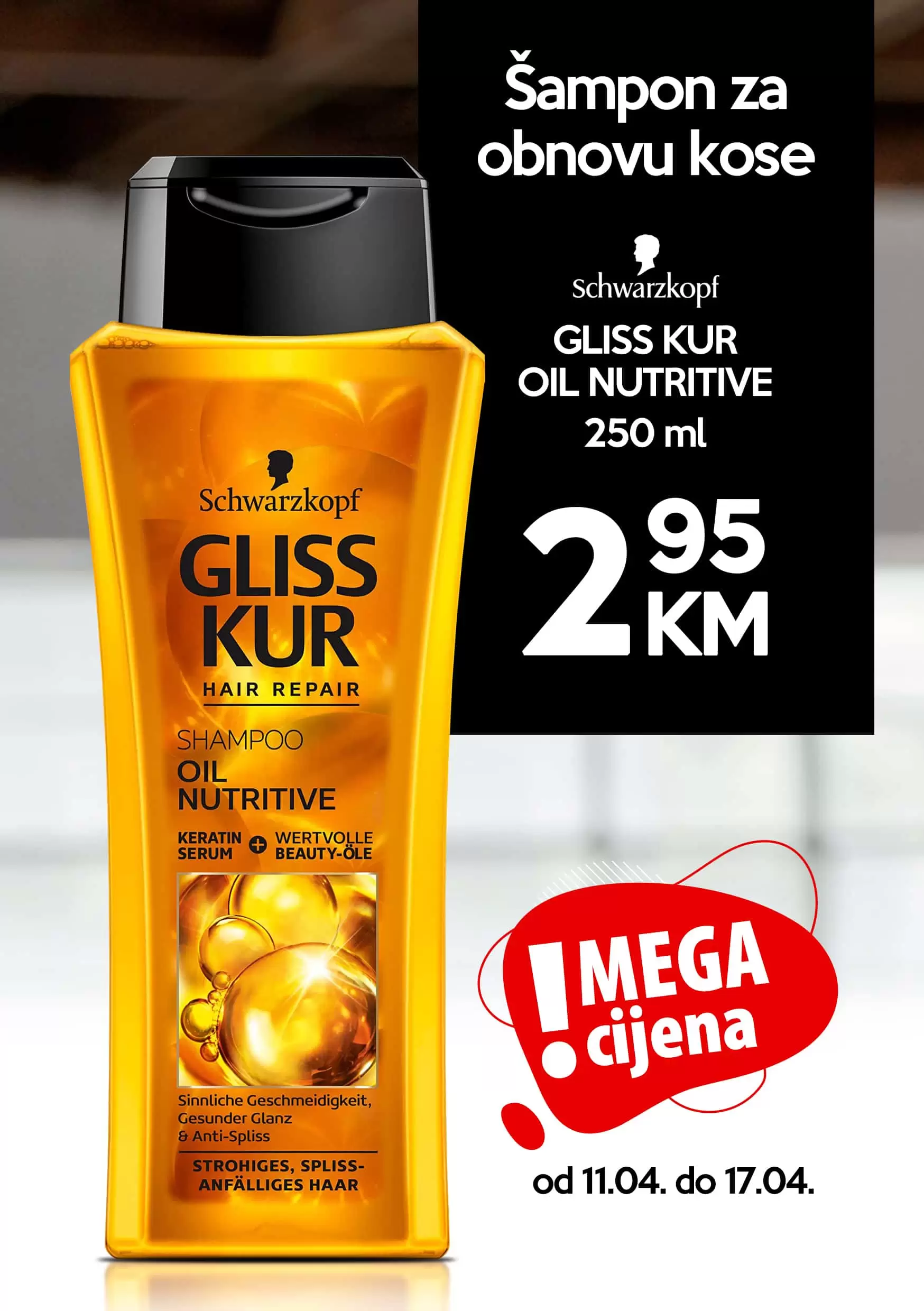 Glis Kur Sampon za obnovu kose samo 2,95 KM!