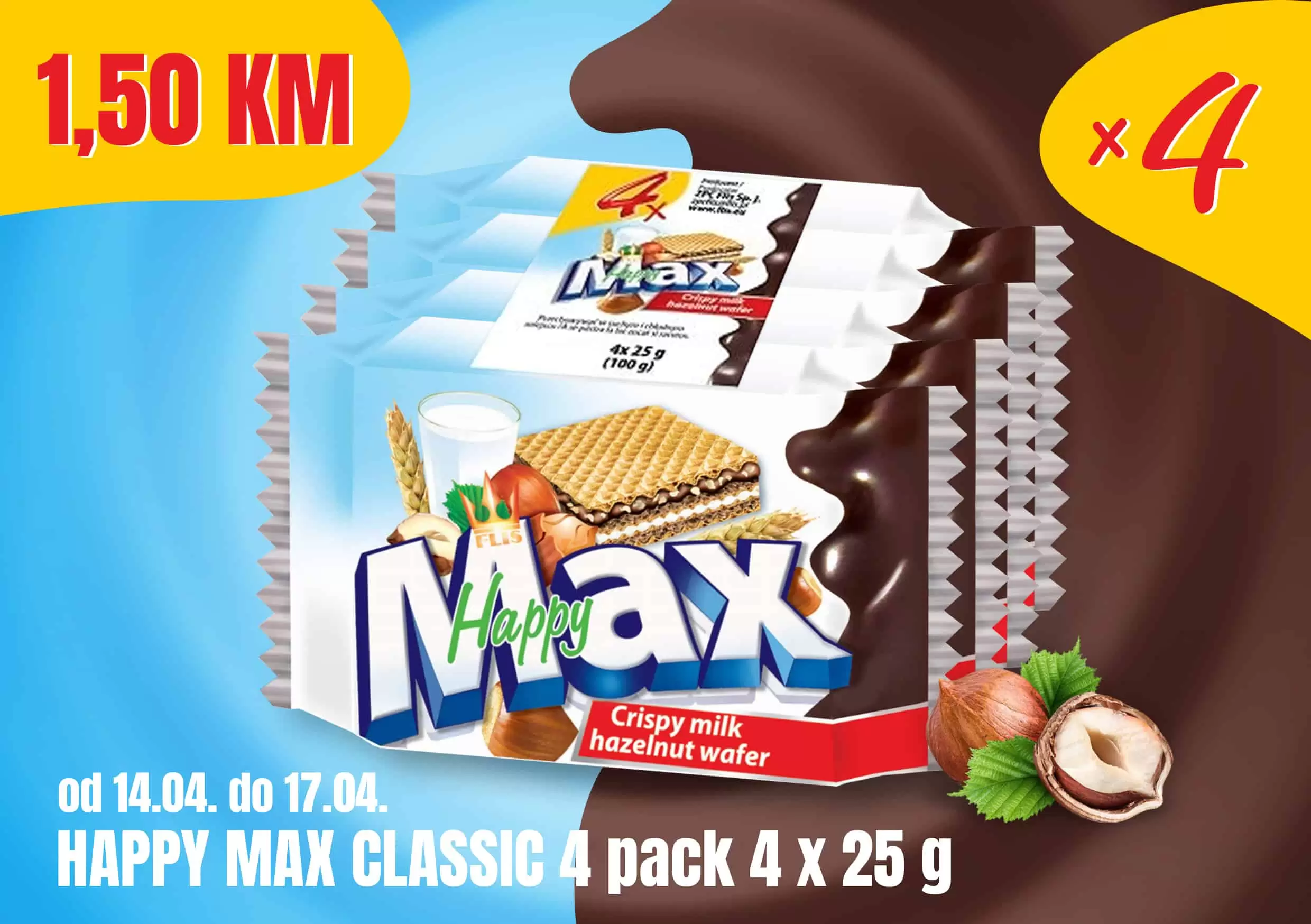 Slastica kojoj ne možes odoljeti! HAPPY MAX CLASSIC 4 oada samo 1,50 KM