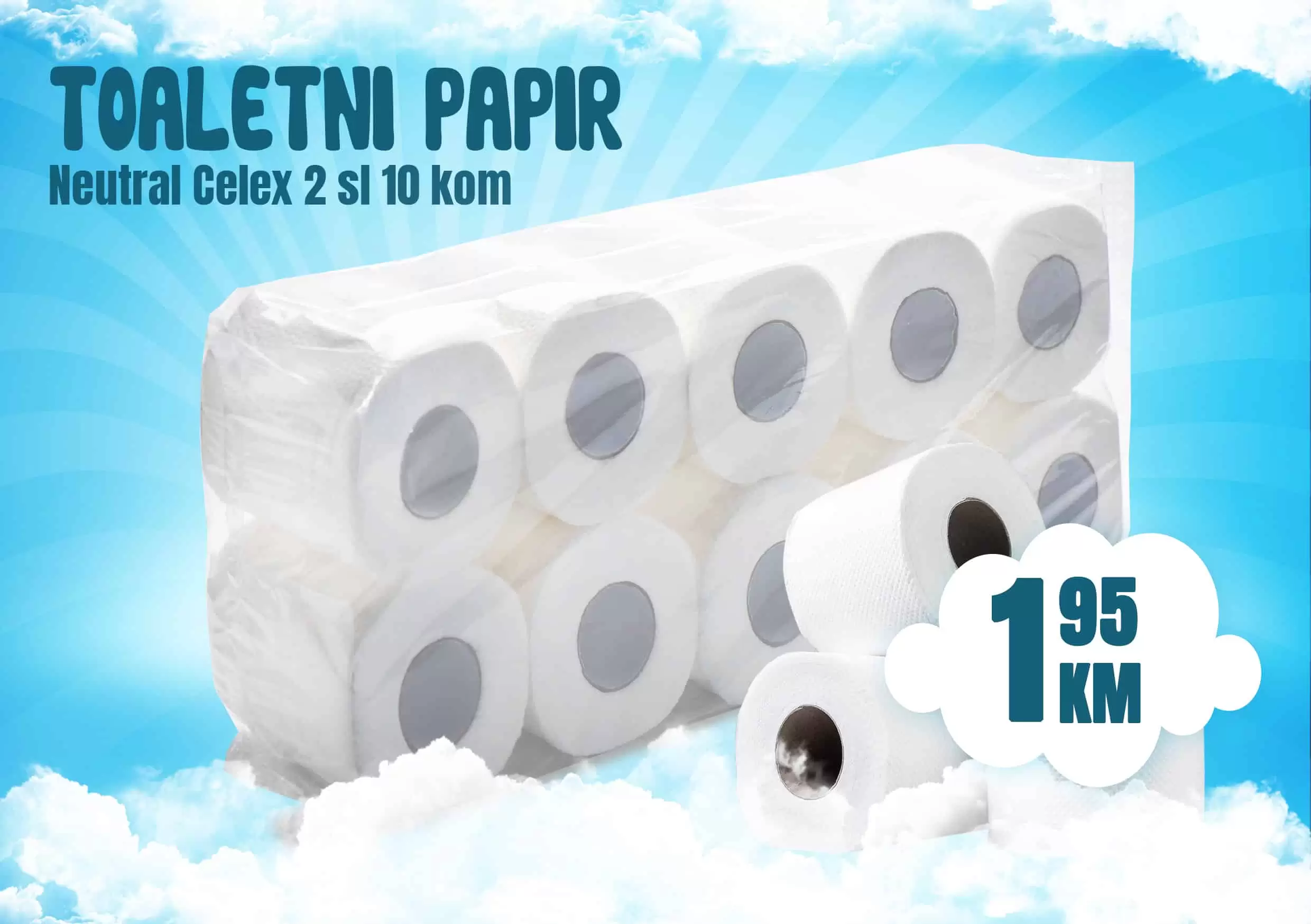 Strasno dobra cijena u mega Diskont prodavnicama. Toaletni papir 10 kom samo 1,65 KM.