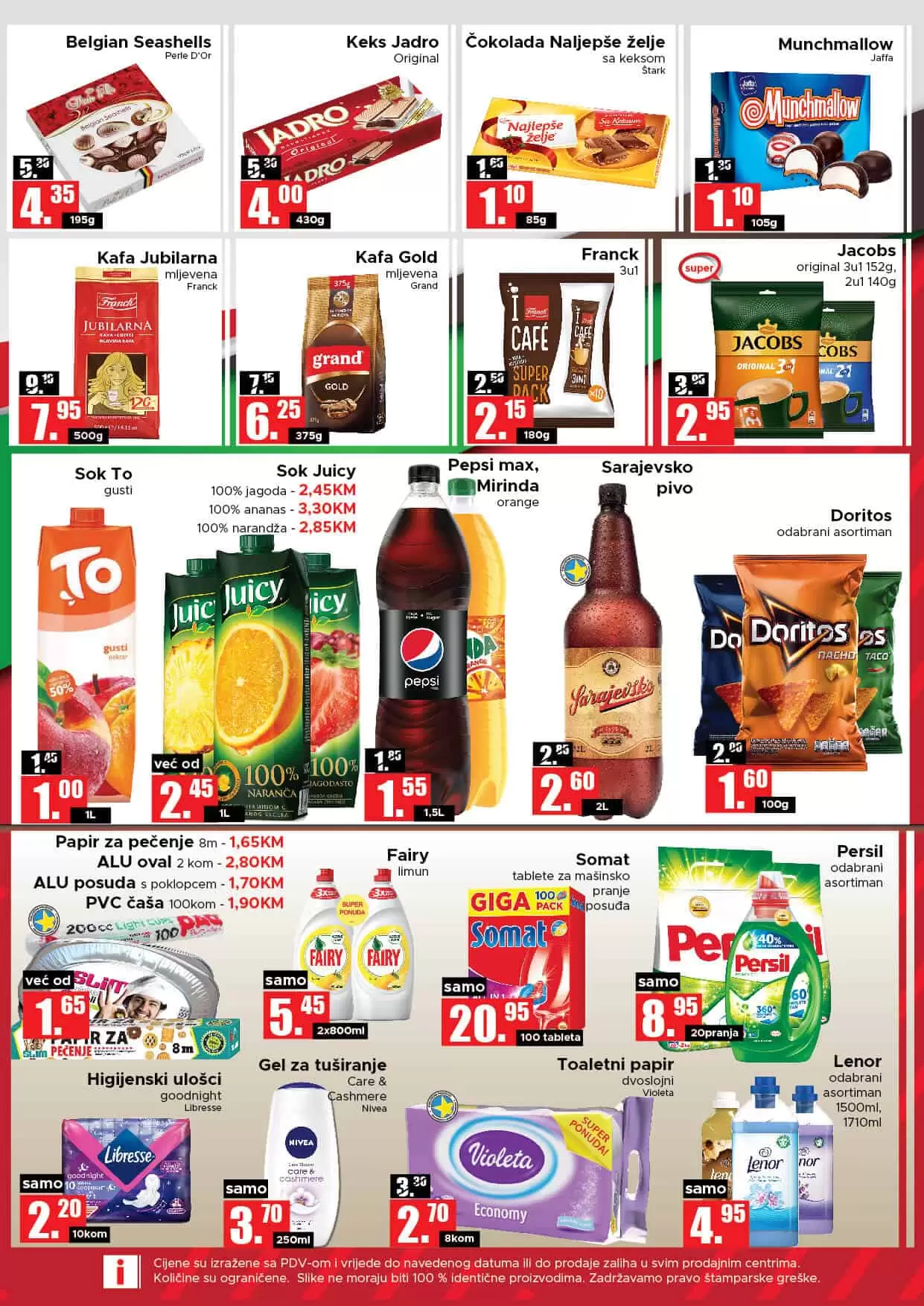 Amko vikend akcija donosi nam odlicnu ponudu prehrambenih proizvoda i kucne hemije po akcijskim cijenama!