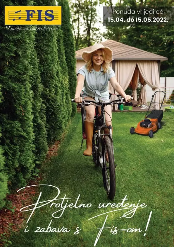 Fis katalog "Proljetno uredjenje' donosi nam sniženje bastenskog namjestaja, električnih kosilica!