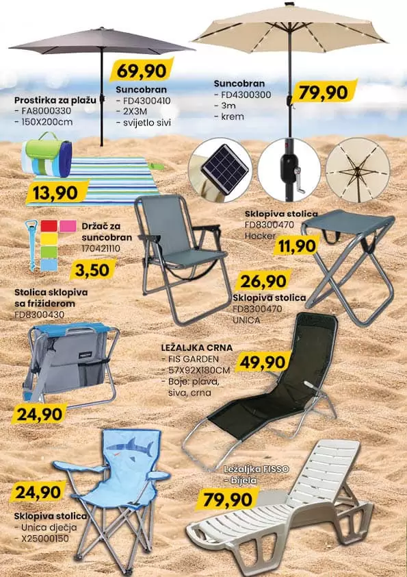 Fis katalog "Proljetno uredjenje' donosi nam sniženje bastenskog namjestaja, električnih kosilica!