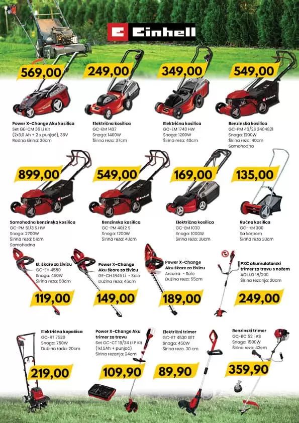 Fis katalog "Proljetno uredjenje' donosi nam sniženje bastenskog namjestaja, električnih kosilica!