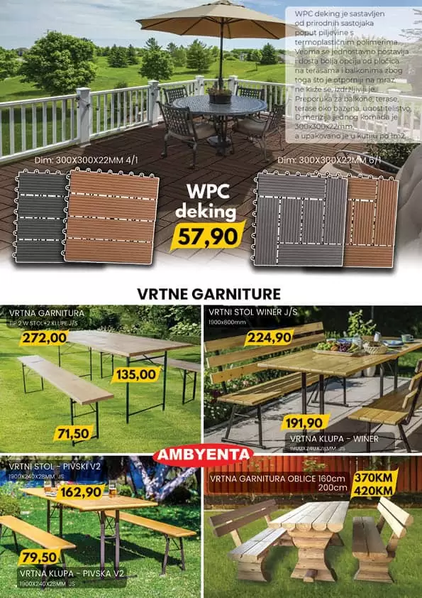 Fis katalog "Proljetno uredjenje' donosi nam sniženje bastenskog namjestaja, električnih kosilica!