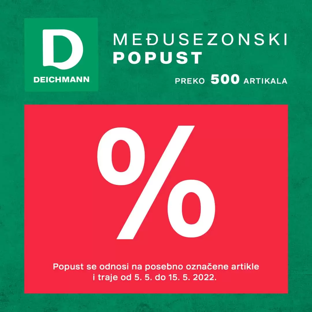 Veliko MEĐUSEZONSKO SNIŽENJE u Deichmann radnji