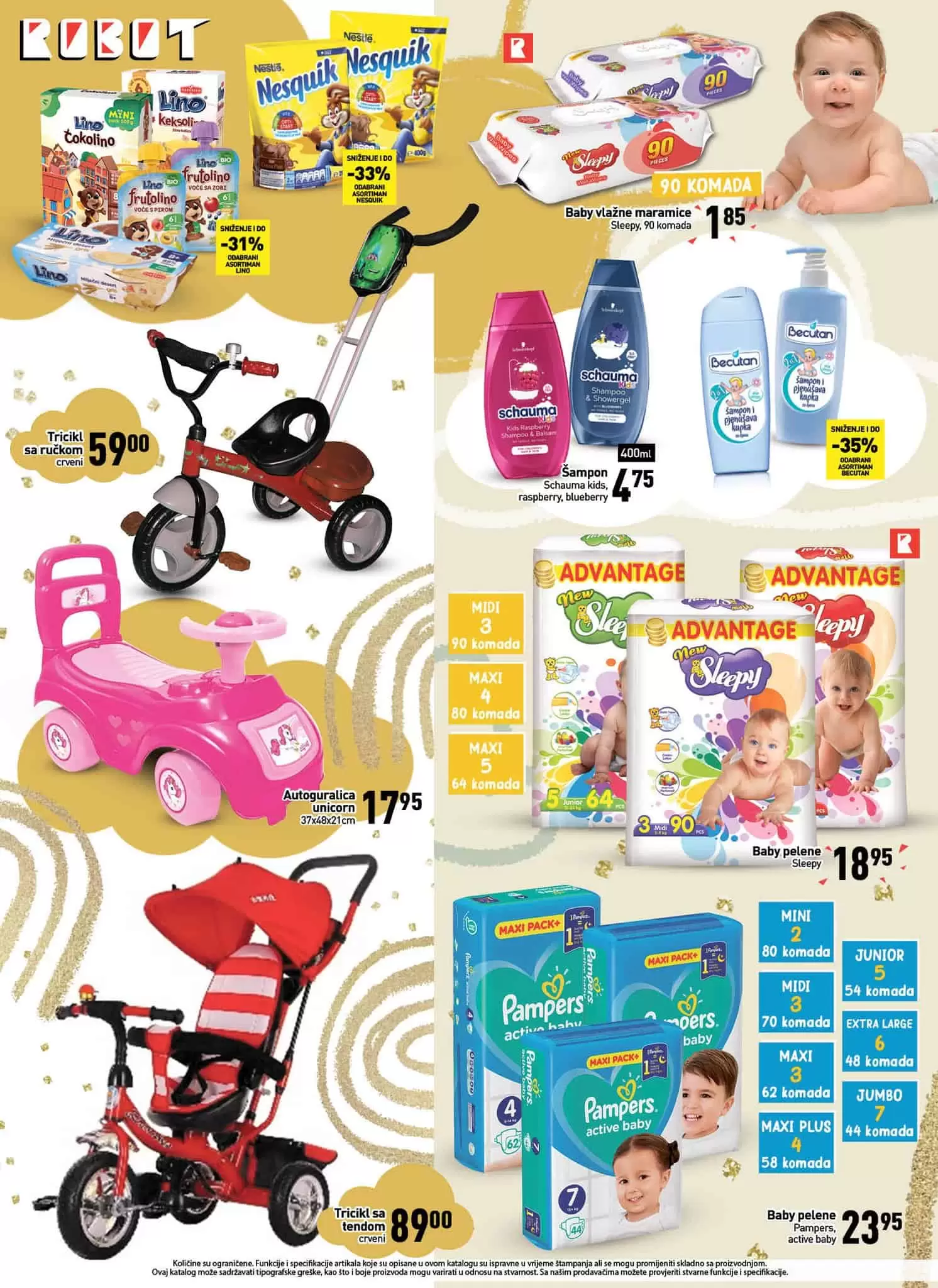 Robot katalog donosi nam akcijske cijene hrane, voca i povrca, kucne hemije, djecijih pelena! Posjetite robot prodavnice i ustedite novac!