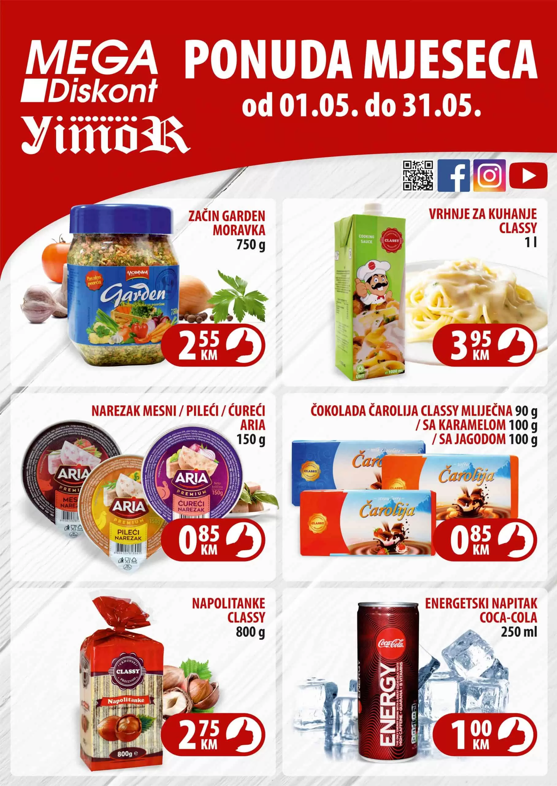 Mega Diskont ponuda mjeseca maja! SNIŽENJE pprehrane, kucne hemije i tekstila.