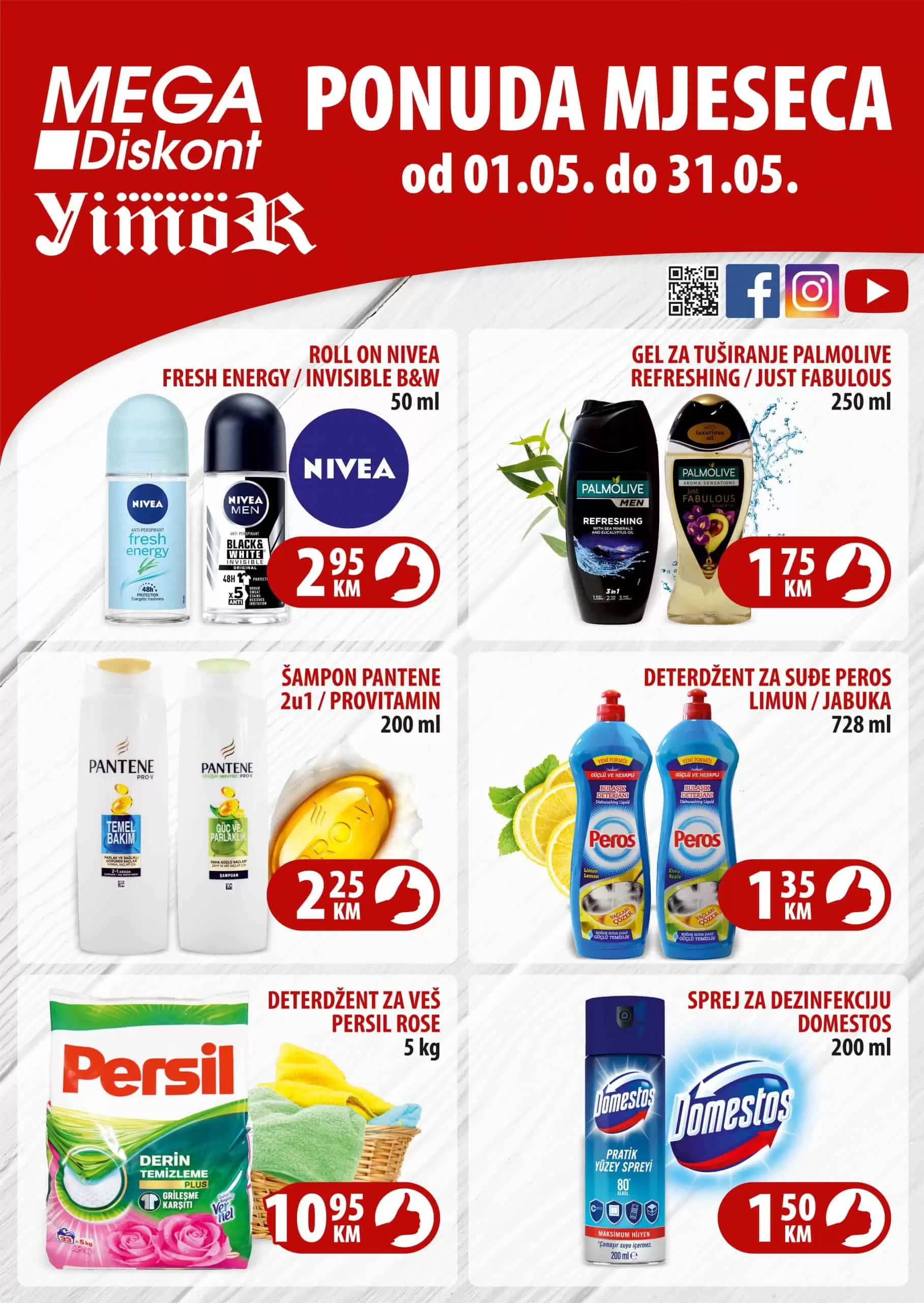 Mega Diskont ponuda mjeseca maja! SNIŽENJE pprehrane, kucne hemije i tekstila.