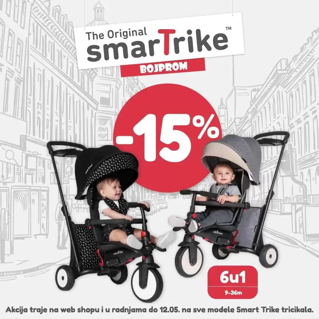 Bojprom akcija SMART TRIKE TRICIKLI do 12.05.2022. 