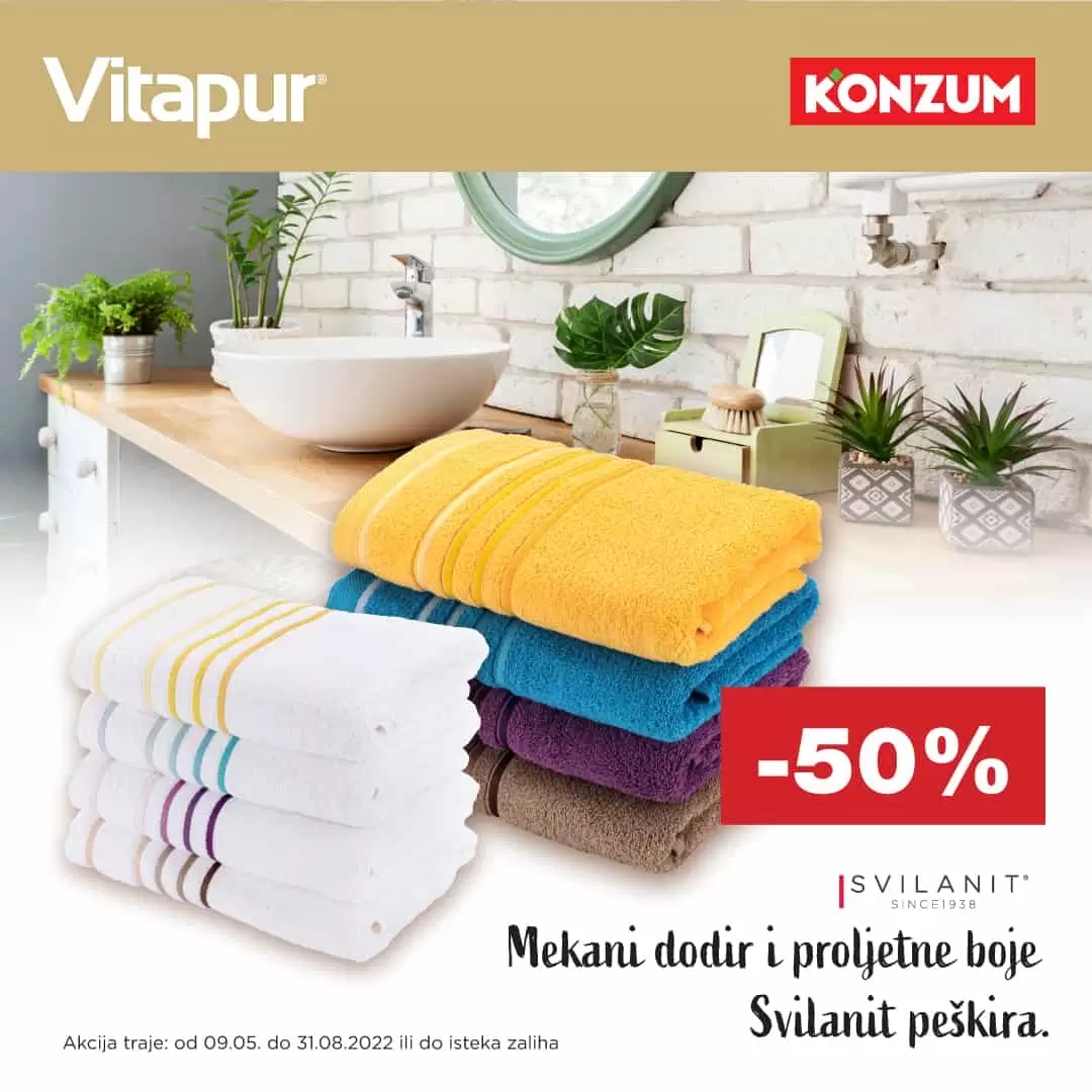 Konzum Vitapur Rainbow SVILANIT peškiri sniženi 50% 