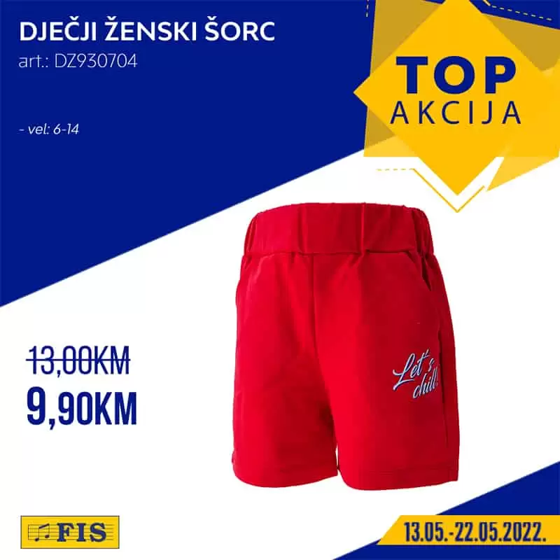 Fis TOP akcija za TOP artikle donosi nam odlične cijene tekstila, namjes3taja, bijele tehnike. Na sniženju su i bazeni i sudoperi za kuhinju.