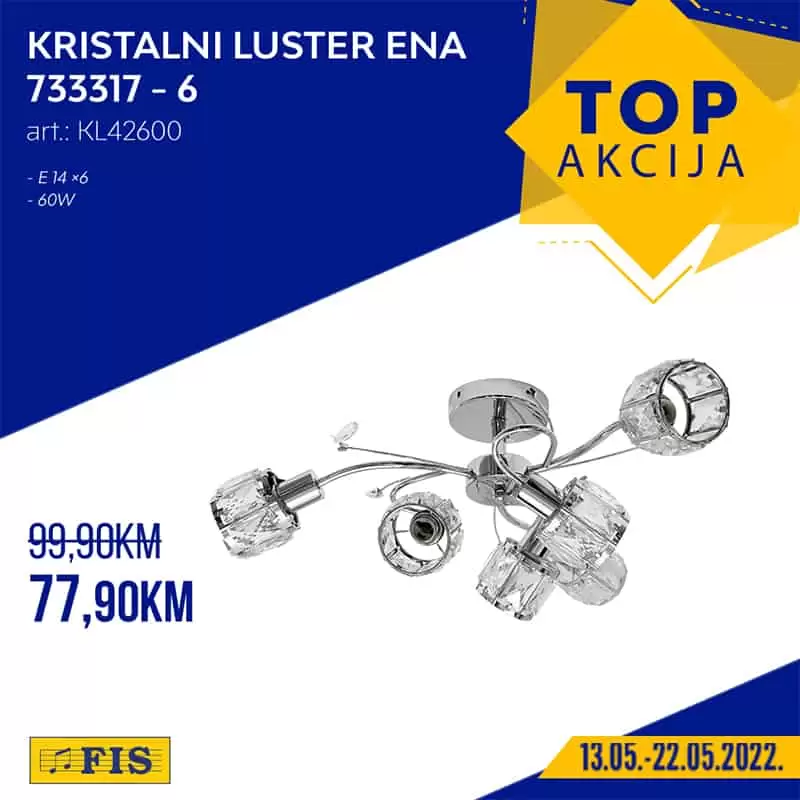 Fis TOP akcija za TOP artikle donosi nam odlične cijene tekstila, namještaja, bijele tehnike. Na sniženju su i bazeni i sudoperi za kuhinju.