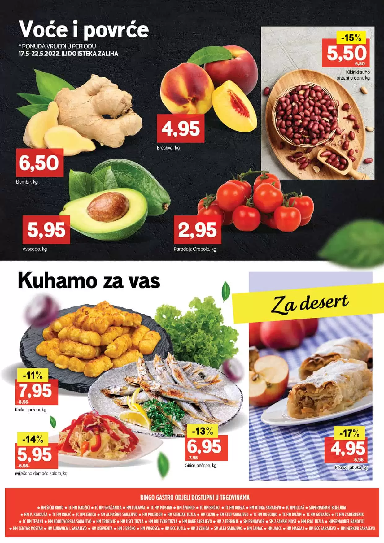 Bingo akcijski katalog donosi nam sjajnu ponudu prehrambenih proizvoda. Iskoristite akcijske cijene i uštedite novac! Bingo prodavnice čekaju na vas!