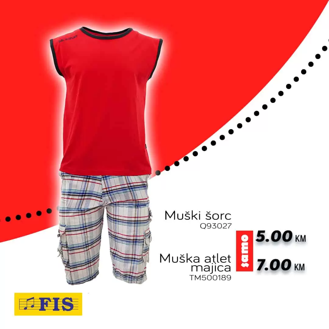 U Fis prodavnicama pronadjite odjecu po snizenim cijenama. Kombinezon, hlace, kosulje, samo su dio ponude!