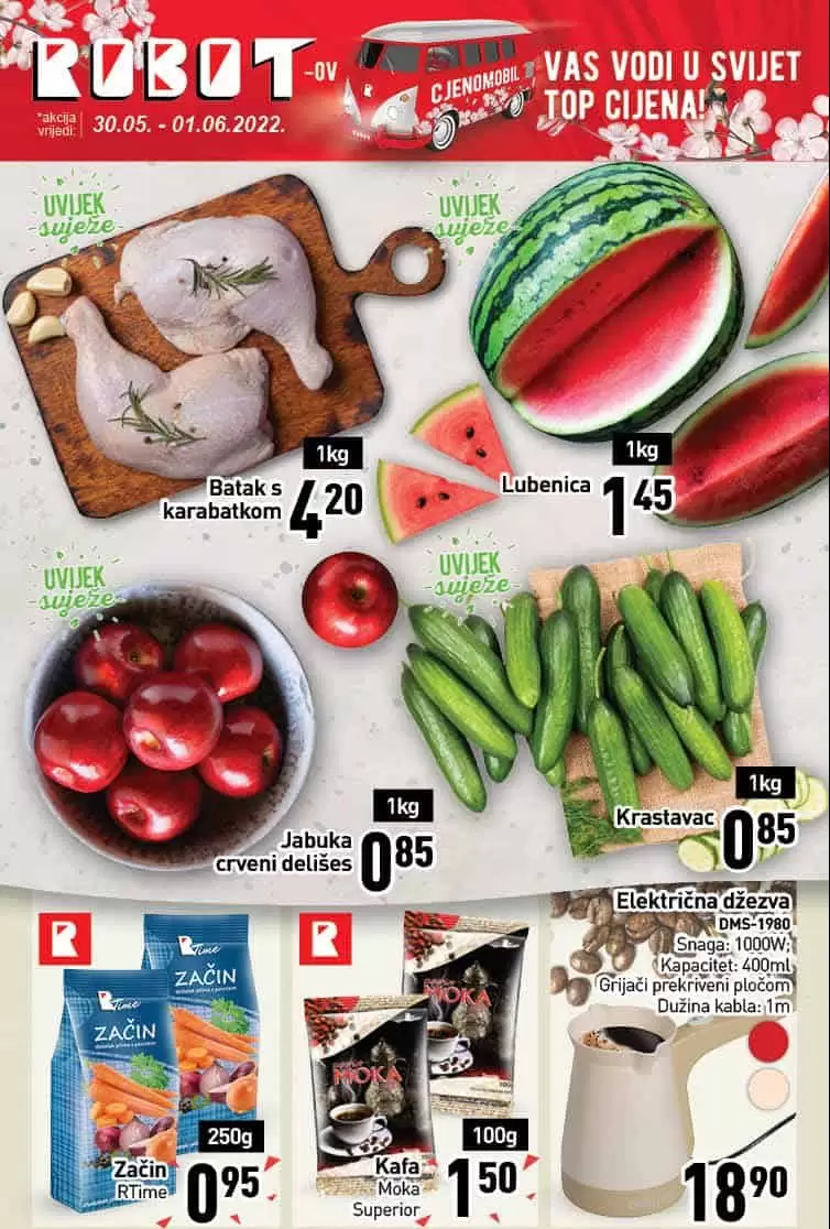 Robot super akcija za početak sedmice 29.05-01.06.2022.