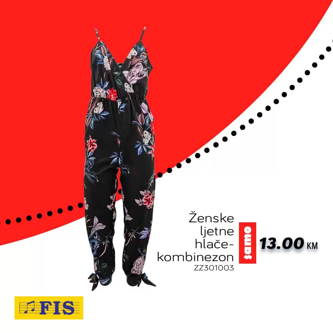 U Fis prodavnicama pronadjite odjecu po snizenim cijenama. Kombinezon, hlace, kosulje, samo su dio ponude!