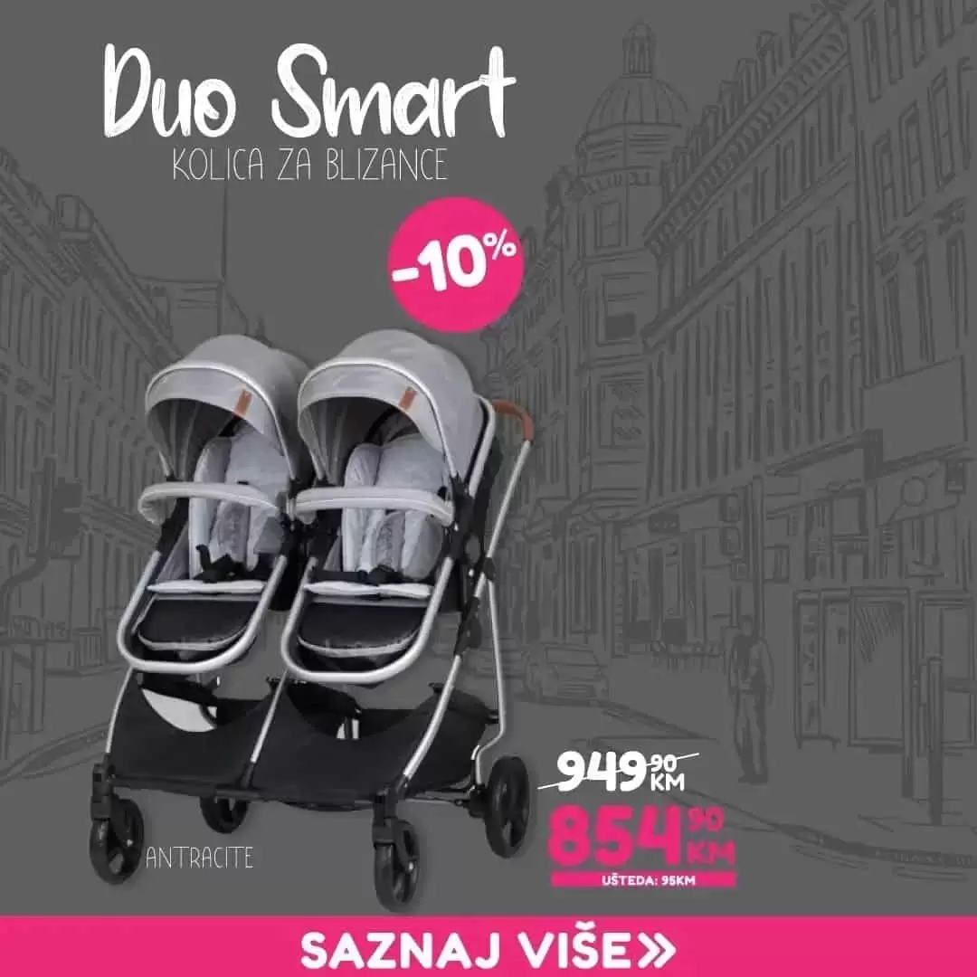 Bojprom Chipolino kolica DUO SMART Kolica za blizance