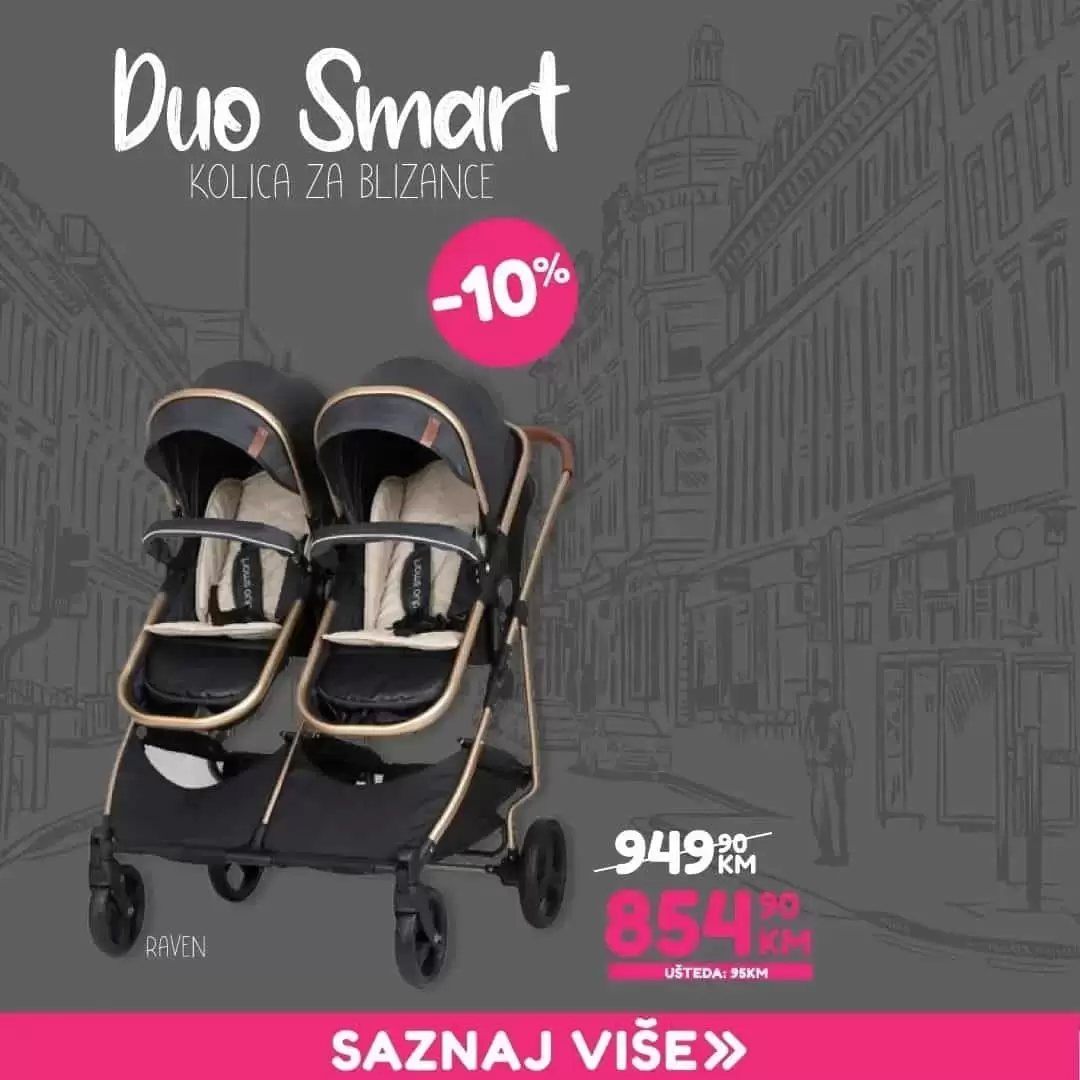 Bojprom Chipolino kolica DUO SMART Kolica za blizance