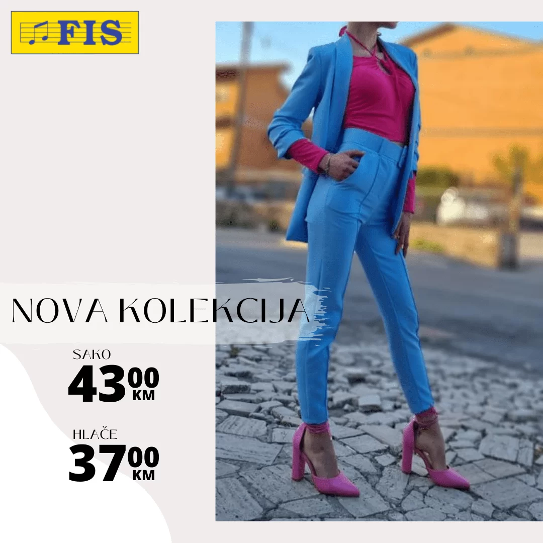 Nova kolekcija odjece u Fis prodavnicama. Budite u trendu, Izuzetno povoljne cijene vas ocekuju! Na snizenju su haljine, hlace, suknje, majice!