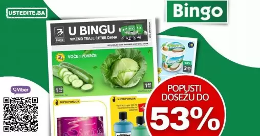 Bingo vikend akcija donosi nam popuste i do 53%! Pogledajte Bingo katalog i uštedite novac!