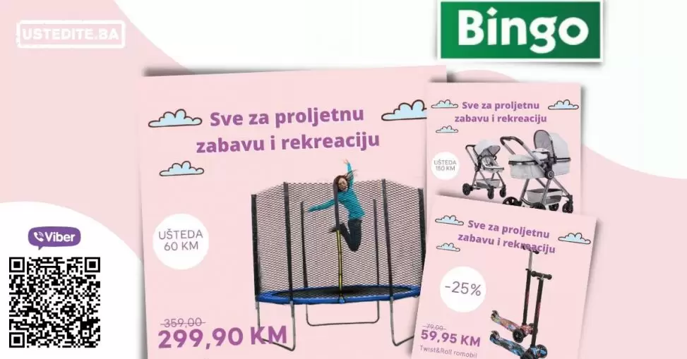 Bingo katalog donosi nam sve za proljetnu zabavu i rekreaciju! Pogledajte ovu super Bingo akciju i uštedite novac!