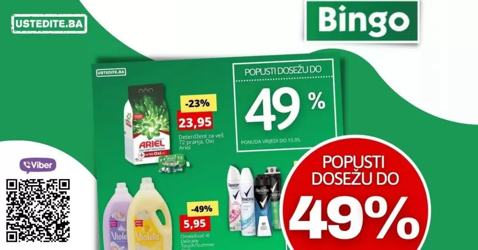 Bingo vikend akcija donosi na popuste i do 49%! Uštedite kupujuci u bingo prodavnicama!