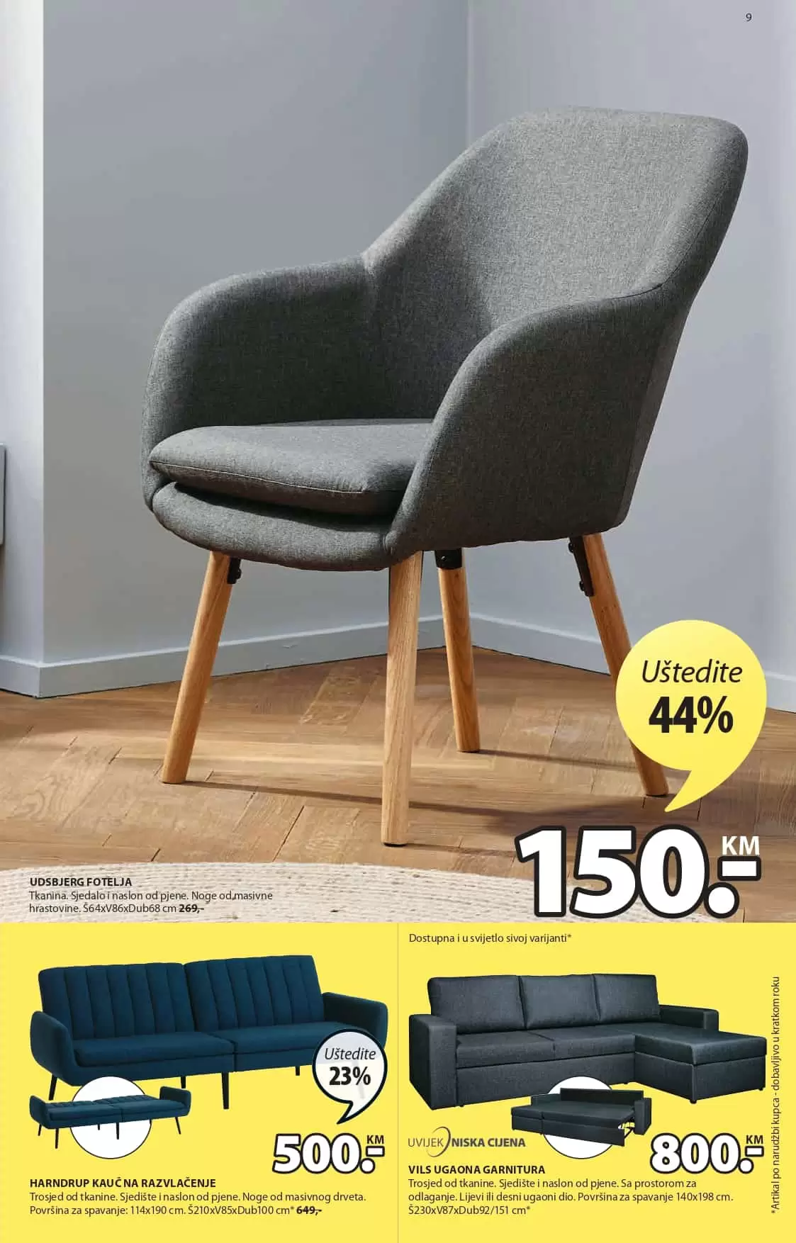 Jysk katalog nam donosi 60% popusta na odabrani JYSK namjestaj