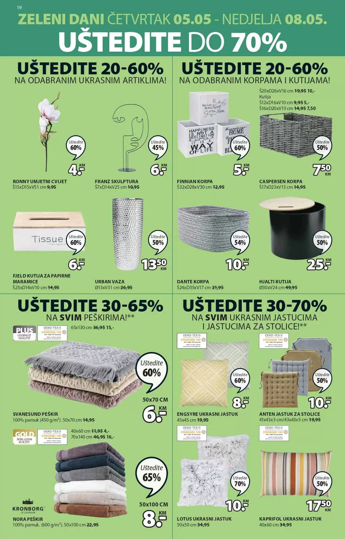 JYSK zeleni dani donose nam uštede i do 70%! Pogledajte jysk katalg i uštedite novac!