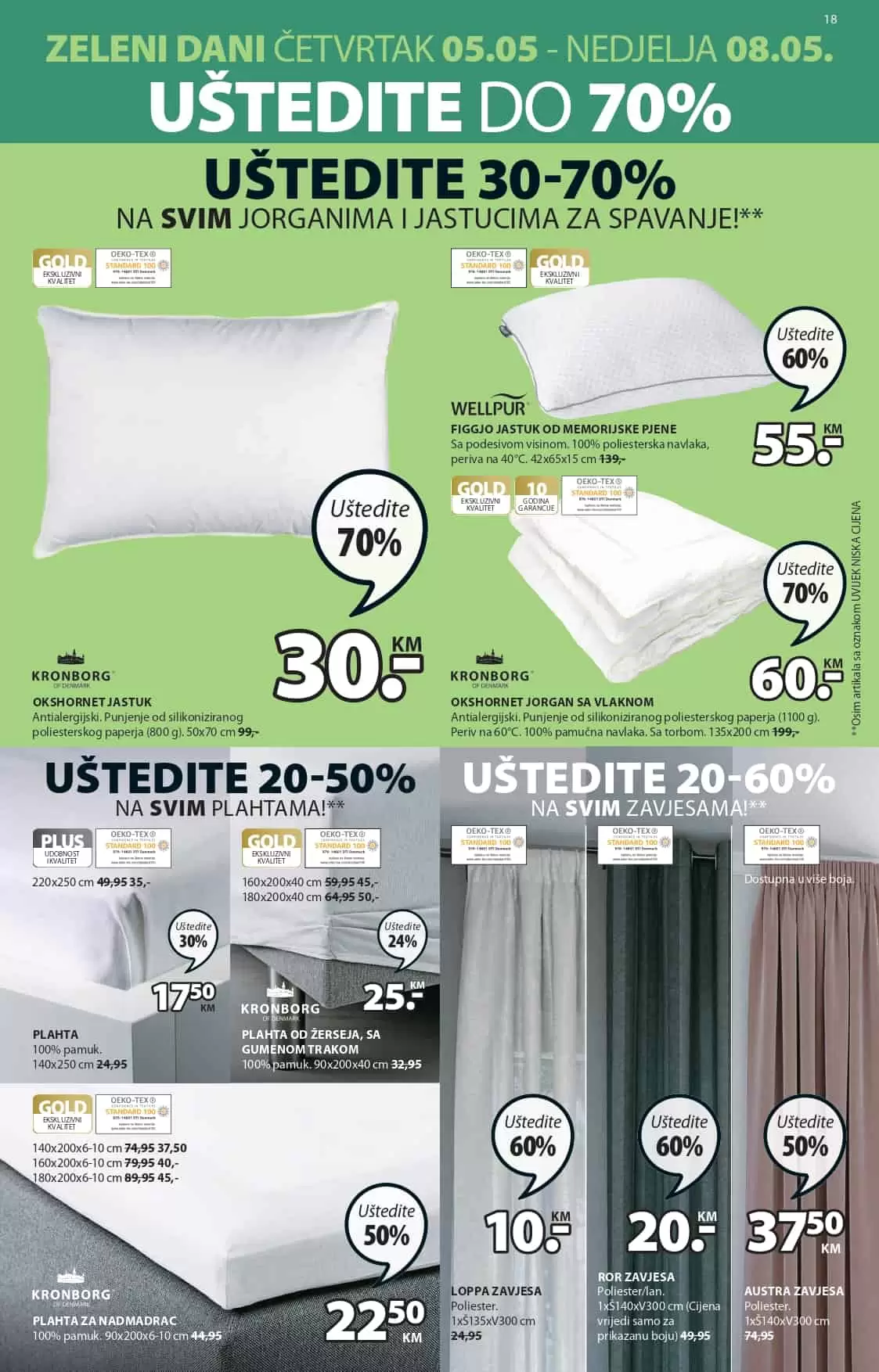 JYSK zeleni dani donose nam uštede i do 70%! Pogledajte jysk katalg i uštedite novac!