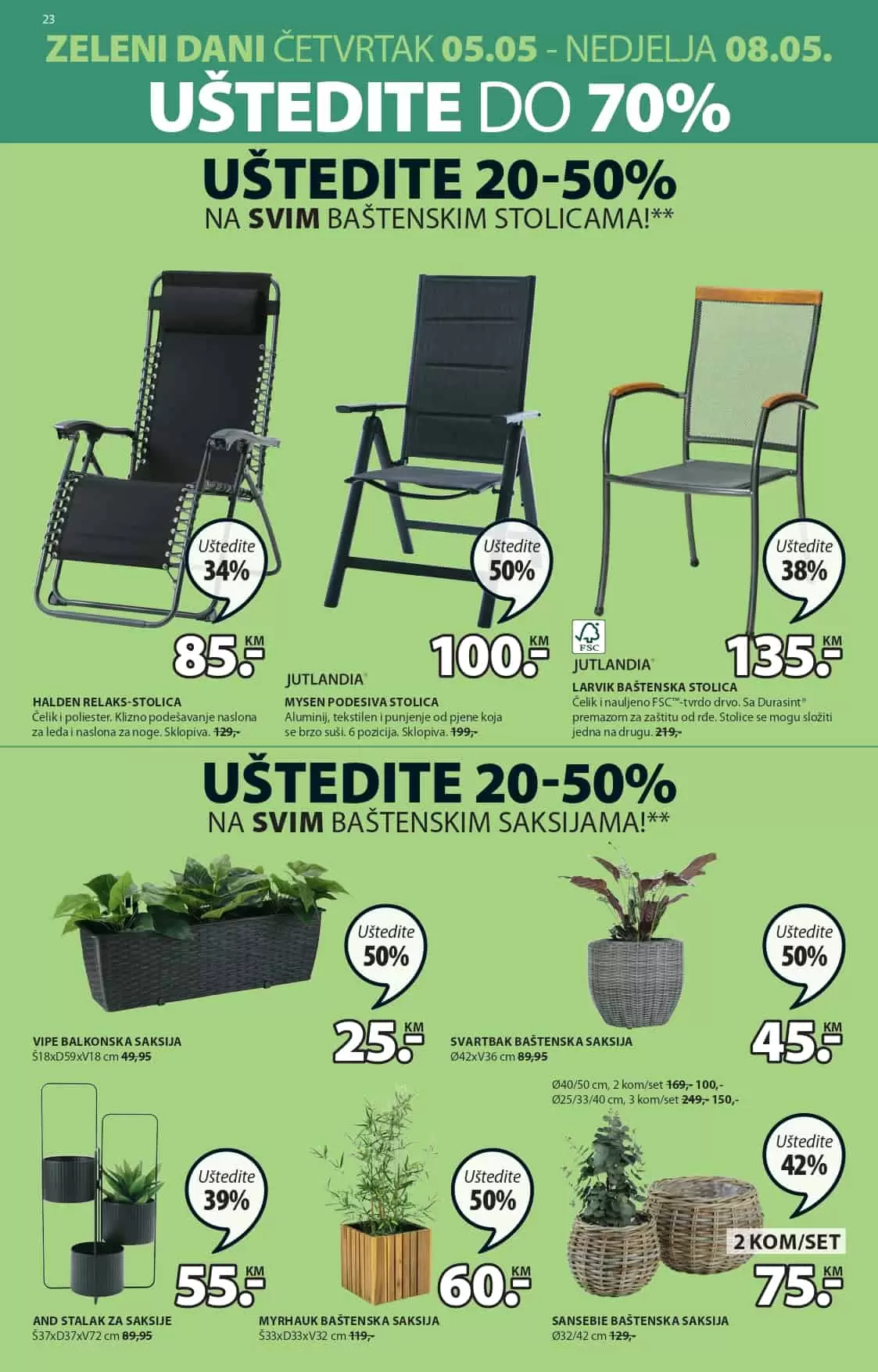 JYSK zeleni dani donose nam uštede i do 70%! Pogledajte jysk katalg i uštedite novac!