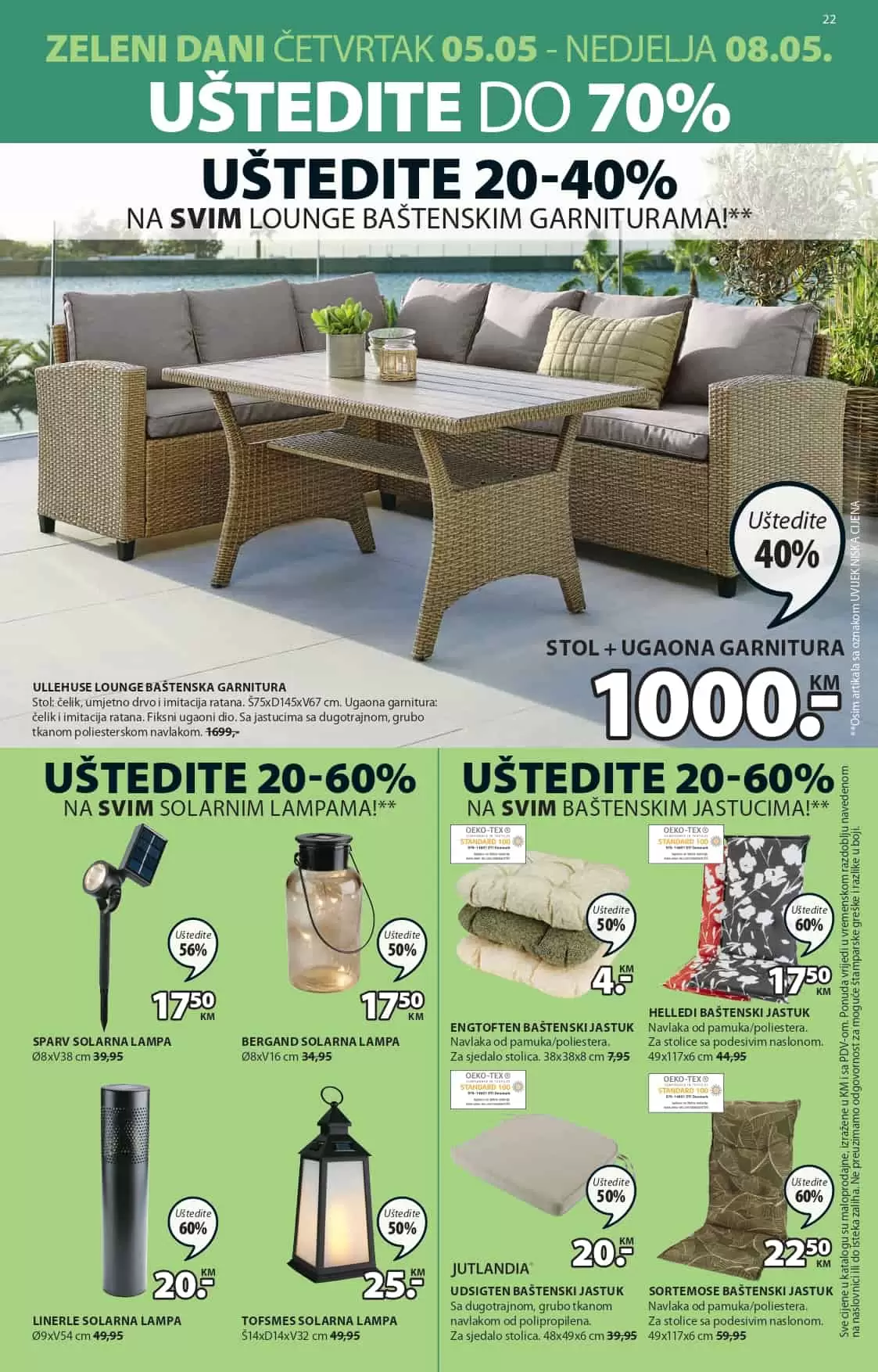 JYSK zeleni dani donose nam uštede i do 70%! Pogledajte jysk katalg i uštedite novac!